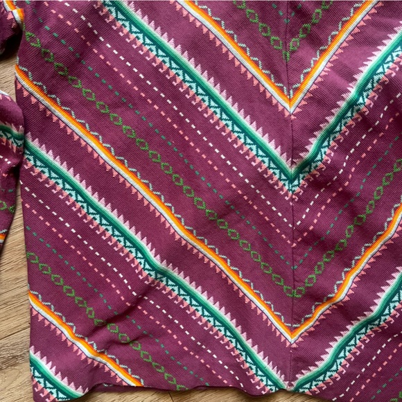 Vintage 60s 70s Pandora Scotchkin Stripe Collared Boho Eclectic Top - Picture 8 of 12